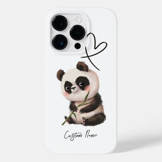 Panda Phone Case anpassen (Rückseite)