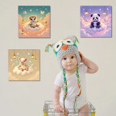 Panda, Piglet and Sugar Glider Poster Set 3