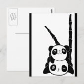 Panda Pile Postcard Postkarte (Vorne/Hinten)