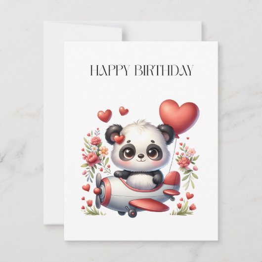 Panda-Pilot-Geburtstag (Vorderseite)