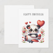Panda-Pilot-Geburtstag (Vorne/Hinten)