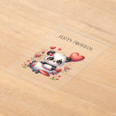 Panda-Pilot-Geburtstag Acryleinladungen (Ablage )