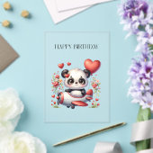 Panda-Pilot-Geburtstag Acryleinladungen (In Situ (Hochzeit))