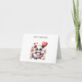 Panda-Pilot-Geburtstag Dankeskarte (Vorderseite)