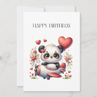 Panda-Pilot-Geburtstag Einladung