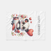 Panda-Pilot-Geburtstag Fleecedecke (Vorderseite (Horizontal))
