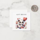 Panda-Pilot-Geburtstag Mitteilungskarte (Vorderseite/Rückseite Beispiel)