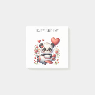 Panda-Pilot-Geburtstag Post-it Klebezettel