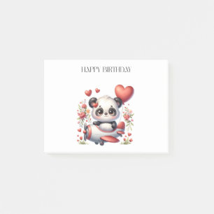 Panda-Pilot-Geburtstag Post-it Klebezettel