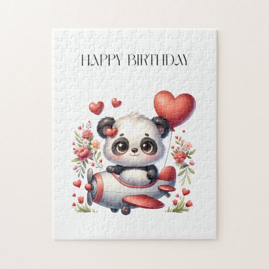 Panda-Pilot-Geburtstag Puzzle (Vertikal)