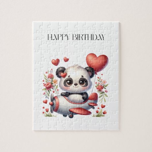 Panda-Pilot-Geburtstag Puzzle (Vertikal)