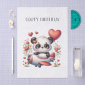 Panda-Pilot-Geburtstag Seidenpapier (Handwerk)