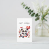 Panda-Pilot-Geburtstag Visitenkarte (Stehend Vorderseite)