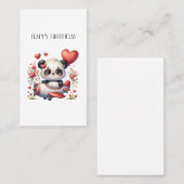 Panda-Pilot-Geburtstag Visitenkarte (Vorne/Hinten)