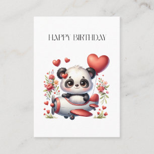 Panda-Pilot-Geburtstag Visitenkarte