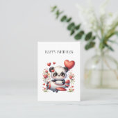 Panda-Pilot-Geburtstag Visitenkarte (Stehend Vorderseite)