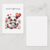 Panda-Pilot-Geburtstag Visitenkarte (Vorne/Hinten)
