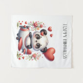 Panda-Pilot-Geburtstag Wandteppich (Vorderseite (Horizontal))