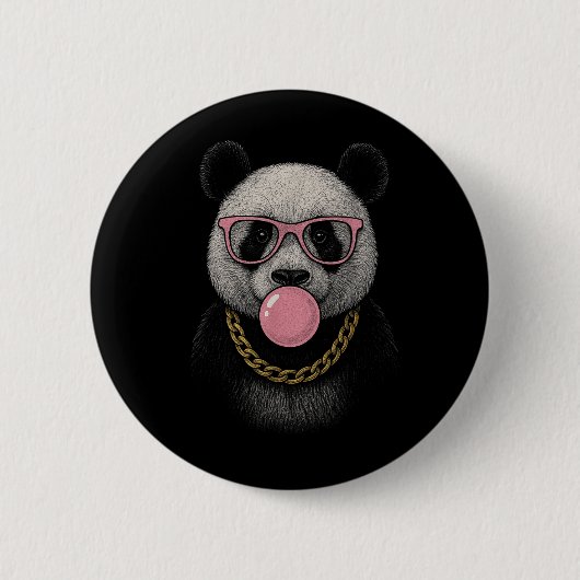Panda Pink Blubble Gum gibt Männer Kinder Kinder W Button (Vorderseite)