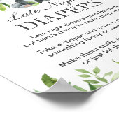 Panda Pink Floral Spätnachtswaschmaschine Babydusc Poster (Ecke)