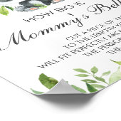 Panda Pink Floral Wie groß ist Mama's Belly Game Poster (Ecke)