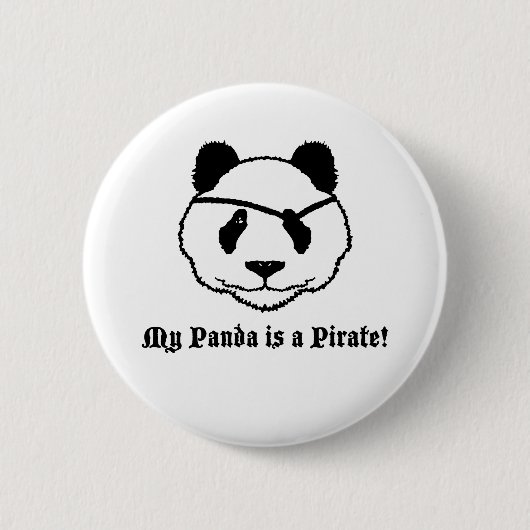 Panda Pirate Button (Vorderseite)