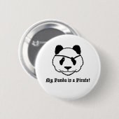 Panda Pirate Button (Vorne & Hinten)