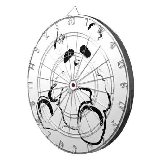 Panda-Platz Dartscheibe (Vorderseite rechts)