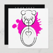 Panda-Platz Einladung (Vorne/Hinten)