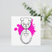 Panda-Platz Einladung (Stehend Vorderseite)