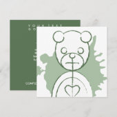 Panda-Platz Einladung (Vorne/Hinten)