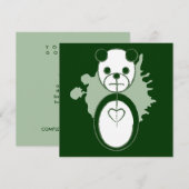 Panda-Platz Einladung (Vorne/Hinten)
