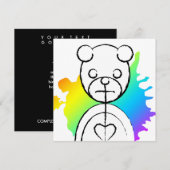 Panda-Platz Einladung (Vorne/Hinten)