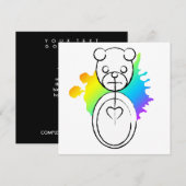Panda-Platz Einladung (Vorne/Hinten)