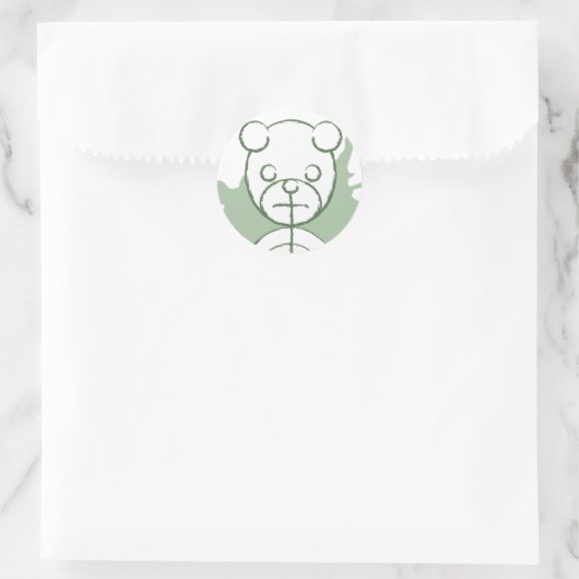 Panda-Platz. Runder Aufkleber (Tasche)