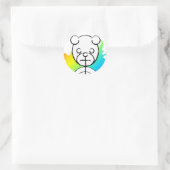 Panda-Platz. Runder Aufkleber (Tasche)