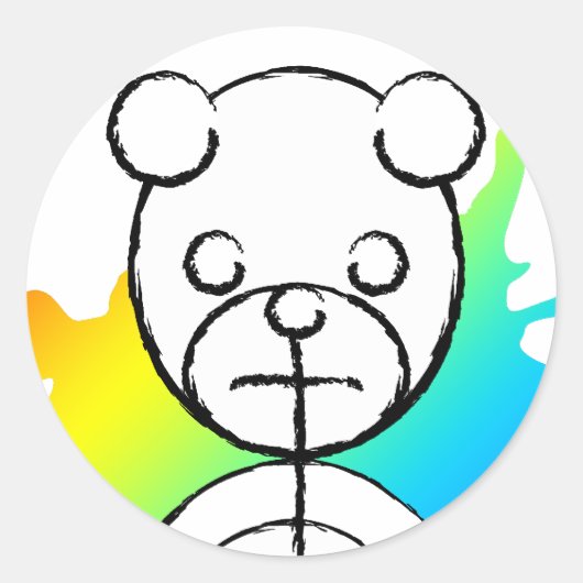 Panda-Platz. Runder Aufkleber (Vorderseite)