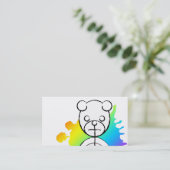 Panda-Platz. Visitenkarte (Stehend Vorderseite)