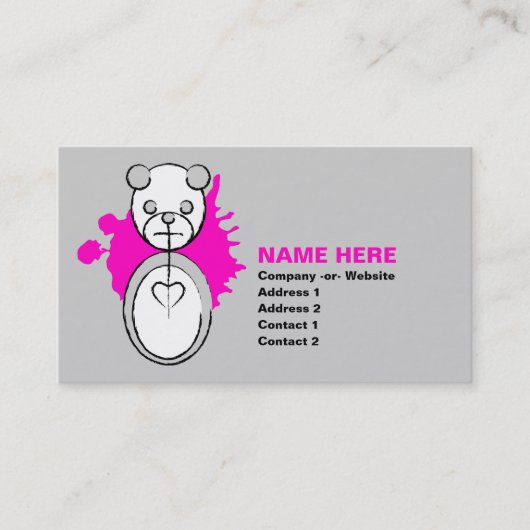 Panda-Platz. Visitenkarte (Vorderseite)