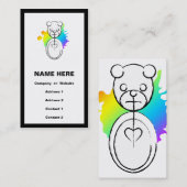 Panda-Platz. Visitenkarte (Vorne/Hinten)