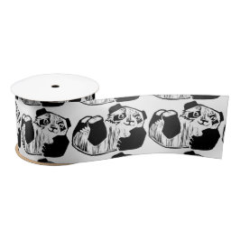 Panda Play 3" Wide Satin Ribbon, 2 Yard Spool Satinband