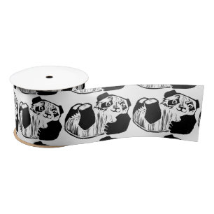 Panda Play 3" Wide Satin Ribbon, 2 Yard Spool Satinband