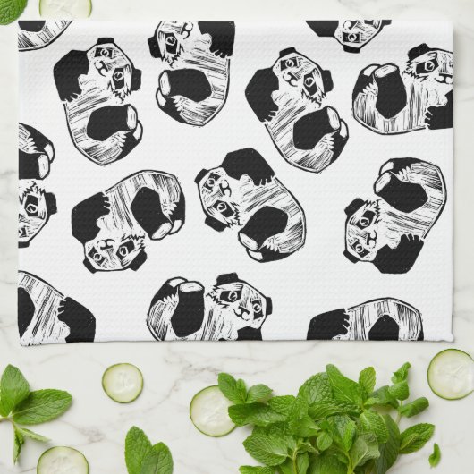 Panda Play Kitchen Handtuch 16" x 24" (Gefaltet)