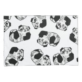 Panda Play Pair Pillowcases, Standardgröße Kissenbezug (Vorderseite-Rechts)