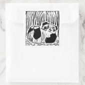 Panda Play Square Sticker, glänzend Quadratischer Aufkleber (Tasche)