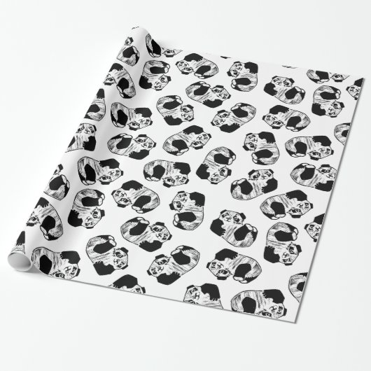 Panda Play Wrapping Paper, 30" x 6' Geschenkpapier (Ungerollt)