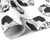 Panda Play Wrapping Paper, 30" x 6' Geschenkpapier (Rolleneckpunkt)