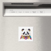Panda Playful Adorable Fun Tier farbenfroh fröhlic Magnet (In Situ (Geschirrspüler))
