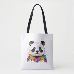Panda Playful Adorable Fun Tier farbenfroh fröhlic Tasche