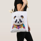 Panda Playful Adorable Fun Tier farbenfroh fröhlic Tasche (Von Nahem)